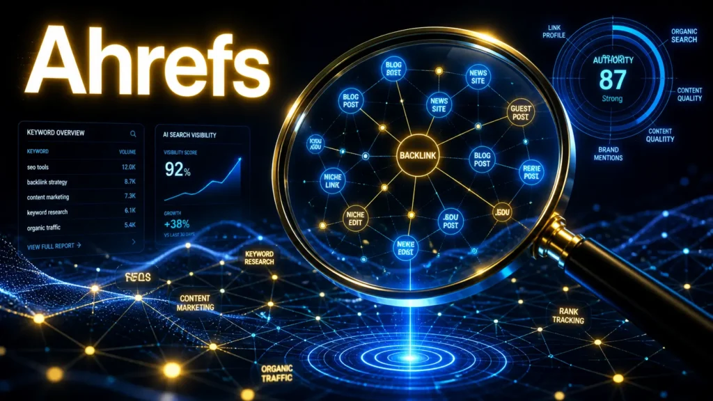 Ahrefs deep keyword research and AI brand monitoring tool