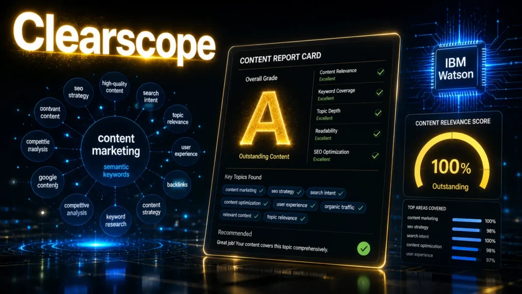 Clearscope content relevance and depth optimization tool