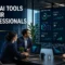 Diverse HR professionals reviewing AI tools dashboard showing recruiting, onboarding, engagement, and analytics metrics in modern office - Best AI Tools for HR Professionals 2026