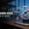 Google Gemini agent for work illustrated as an AI assistant coordinating workplace applications.